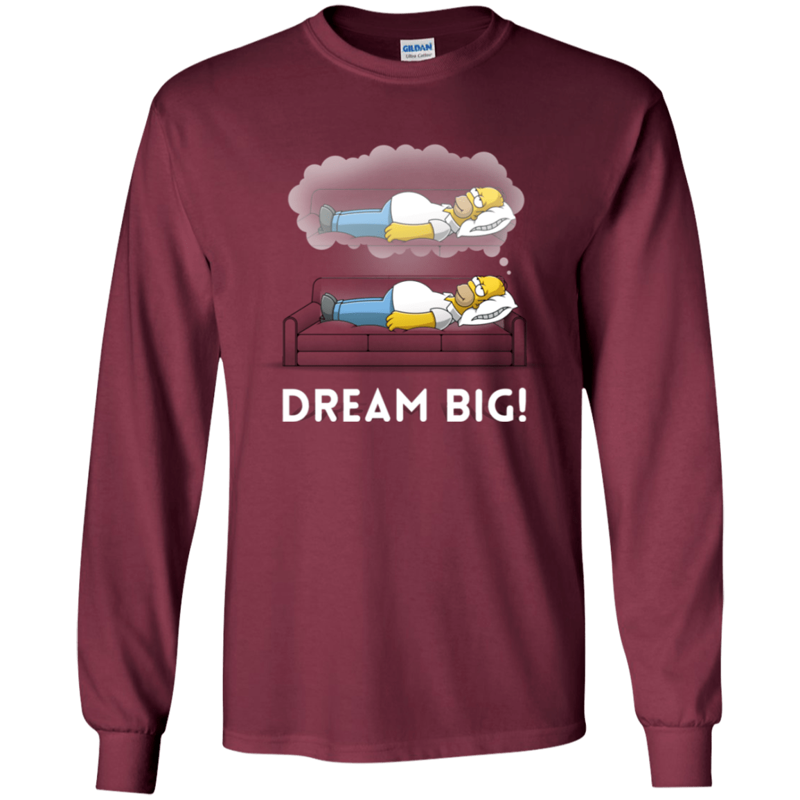 T-Shirts Maroon / YS Dream Big! Youth Long Sleeve T-Shirt
