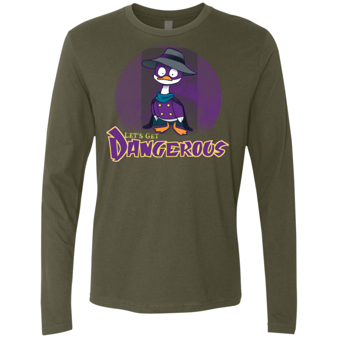 T-Shirts Military Green / Small DW Duck Men's Premium Long Sleeve