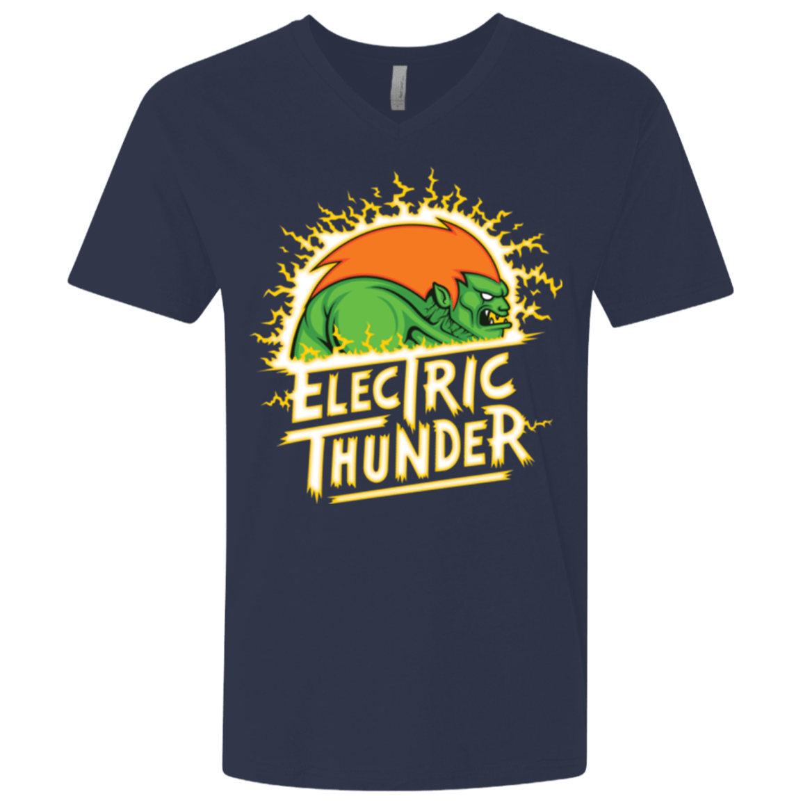 T-Shirts Midnight Navy / X-Small Electric Thunder Men's Premium V-Neck