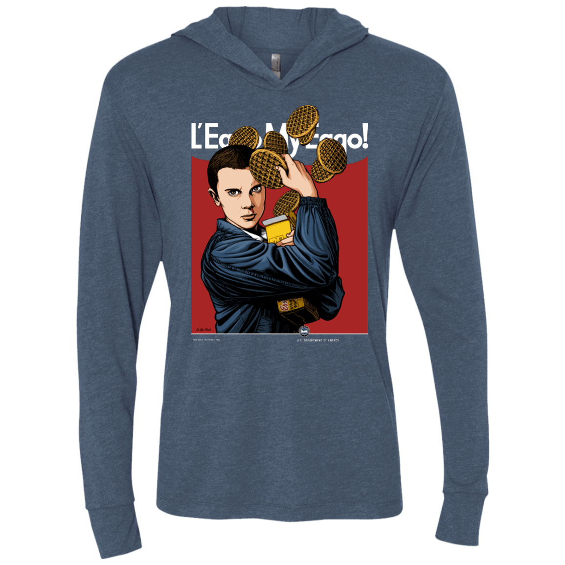 T-Shirts Indigo / X-Small Eleven Triblend Long Sleeve Hoodie Tee