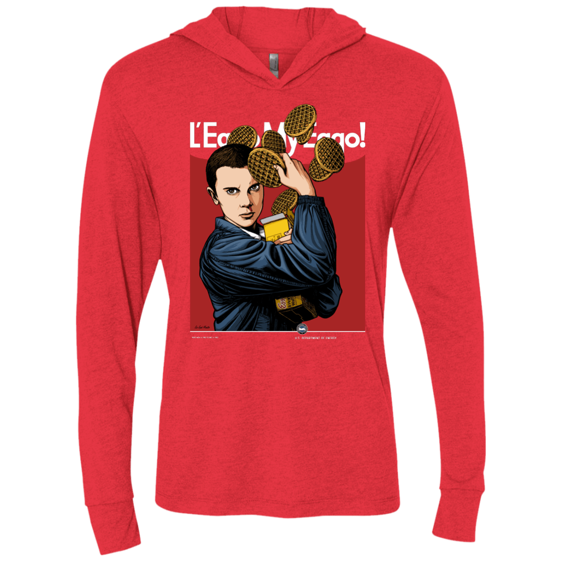 T-Shirts Vintage Red / X-Small Eleven Triblend Long Sleeve Hoodie Tee