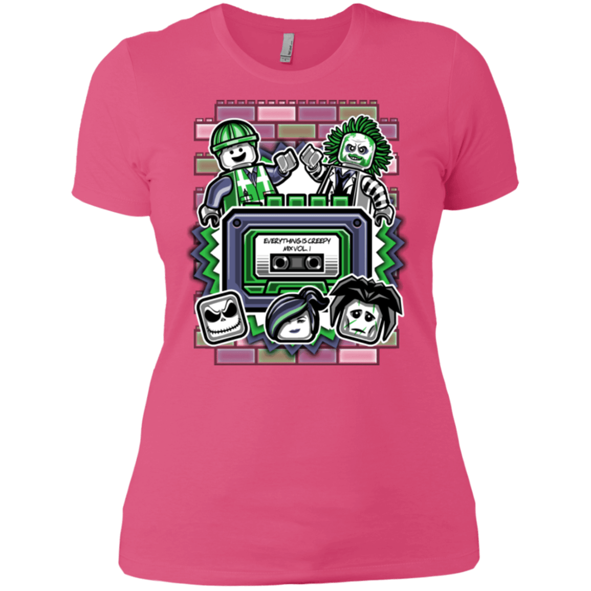 T-Shirts Hot Pink / X-Small Everything Is Creepy Mix Women's Premium T-Shirt