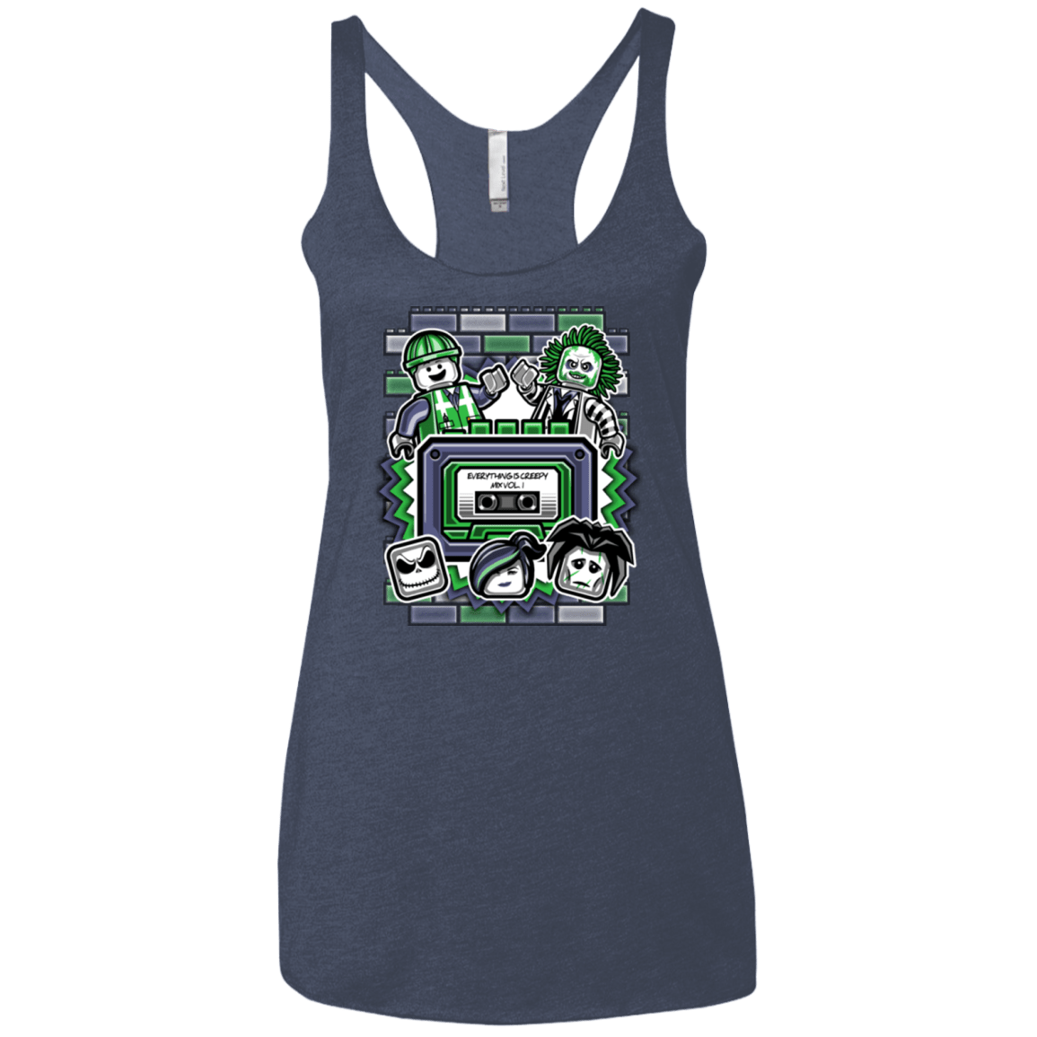 T-Shirts Vintage Navy / X-Small Everything Is Creepy Mix Women's Triblend Racerback Tank