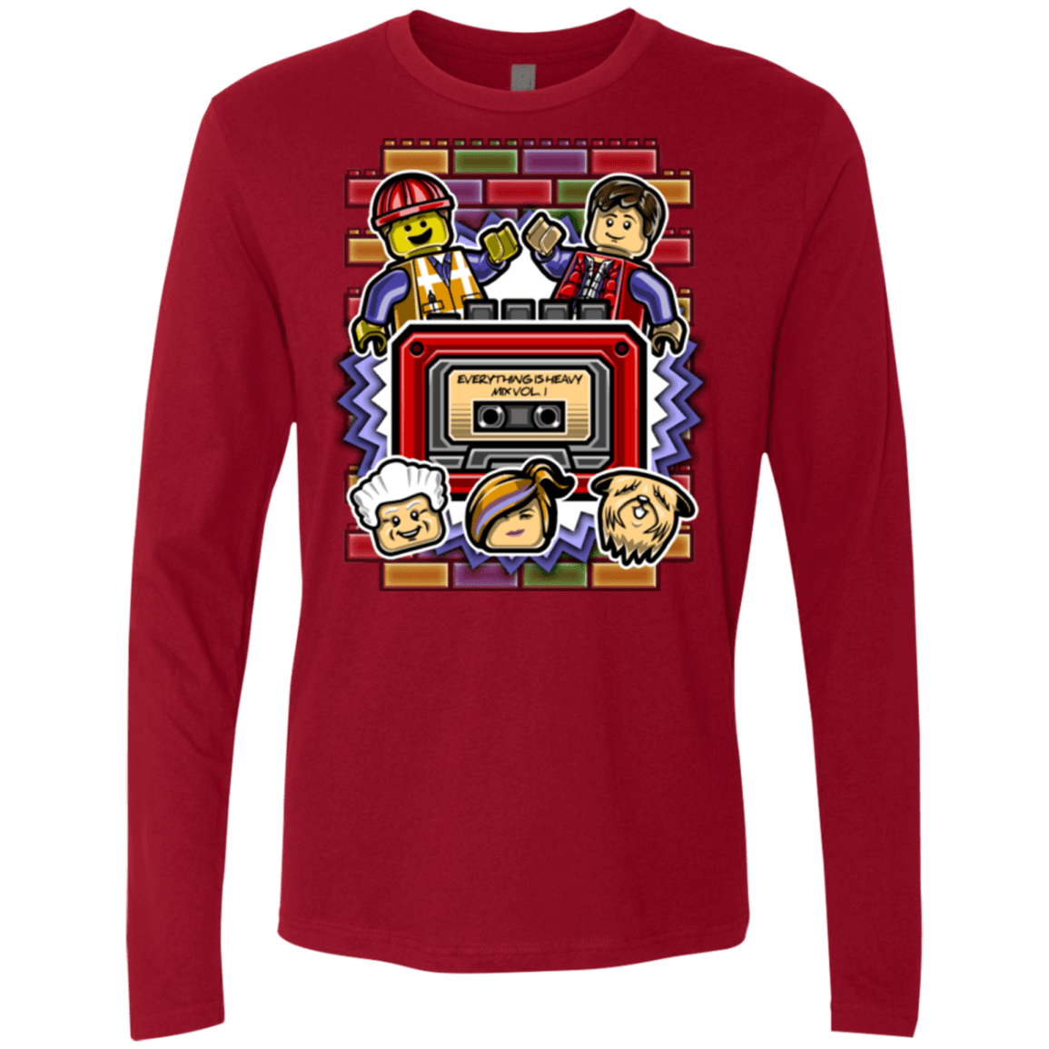 T-Shirts Cardinal / Small Everything Is Heavy Mix Men's Premium Long Sleeve