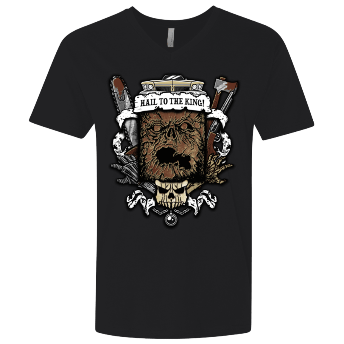 T-Shirts Black / X-Small Evil Crest Men's Premium V-Neck