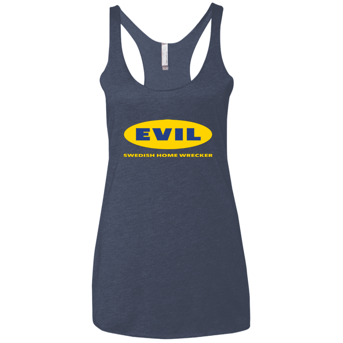 T-Shirts Vintage Navy / X-Small EVIL Home Wrecker Women's Triblend Racerback Tank