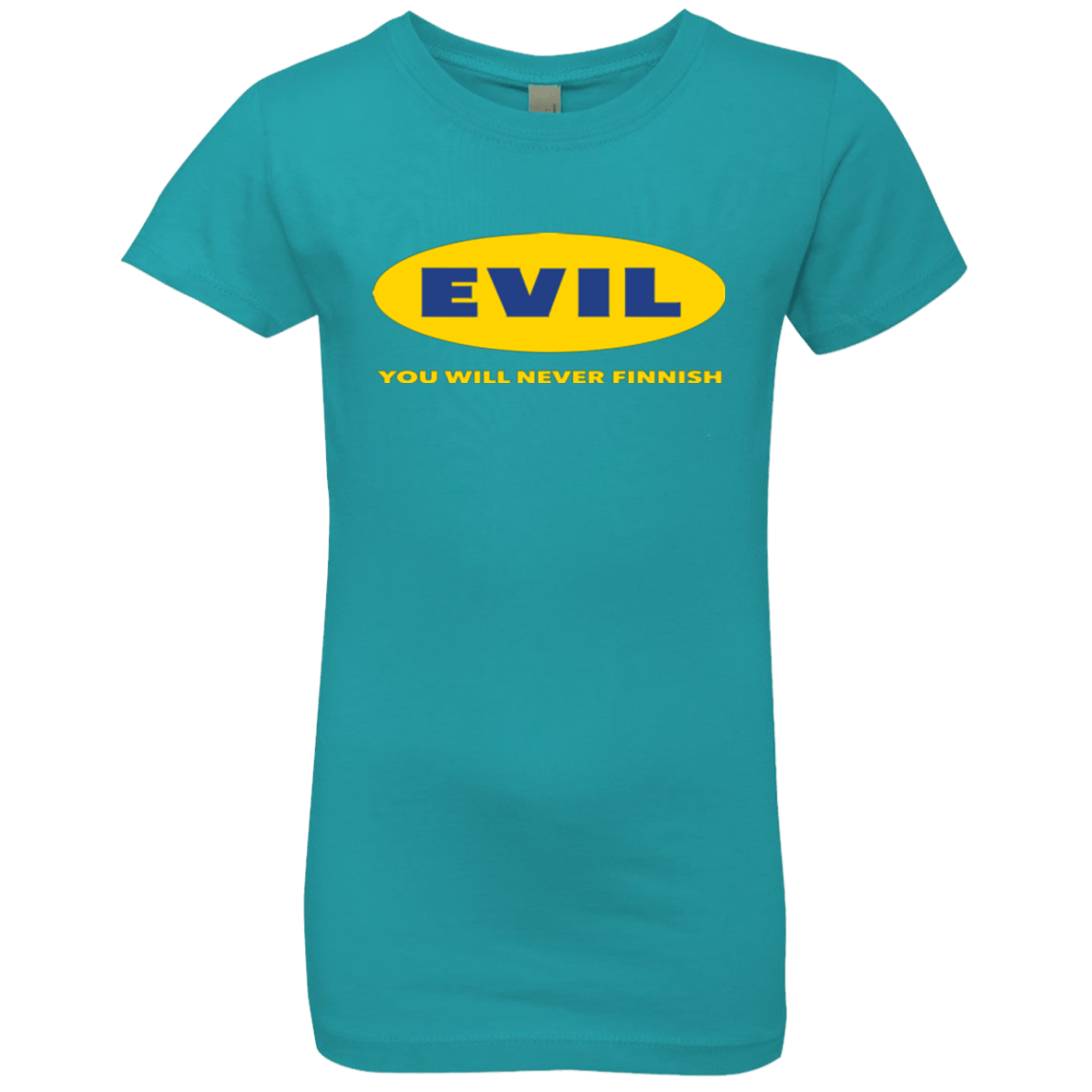T-Shirts Tahiti Blue / YXS EVIL Never Finnish Girls Premium T-Shirt