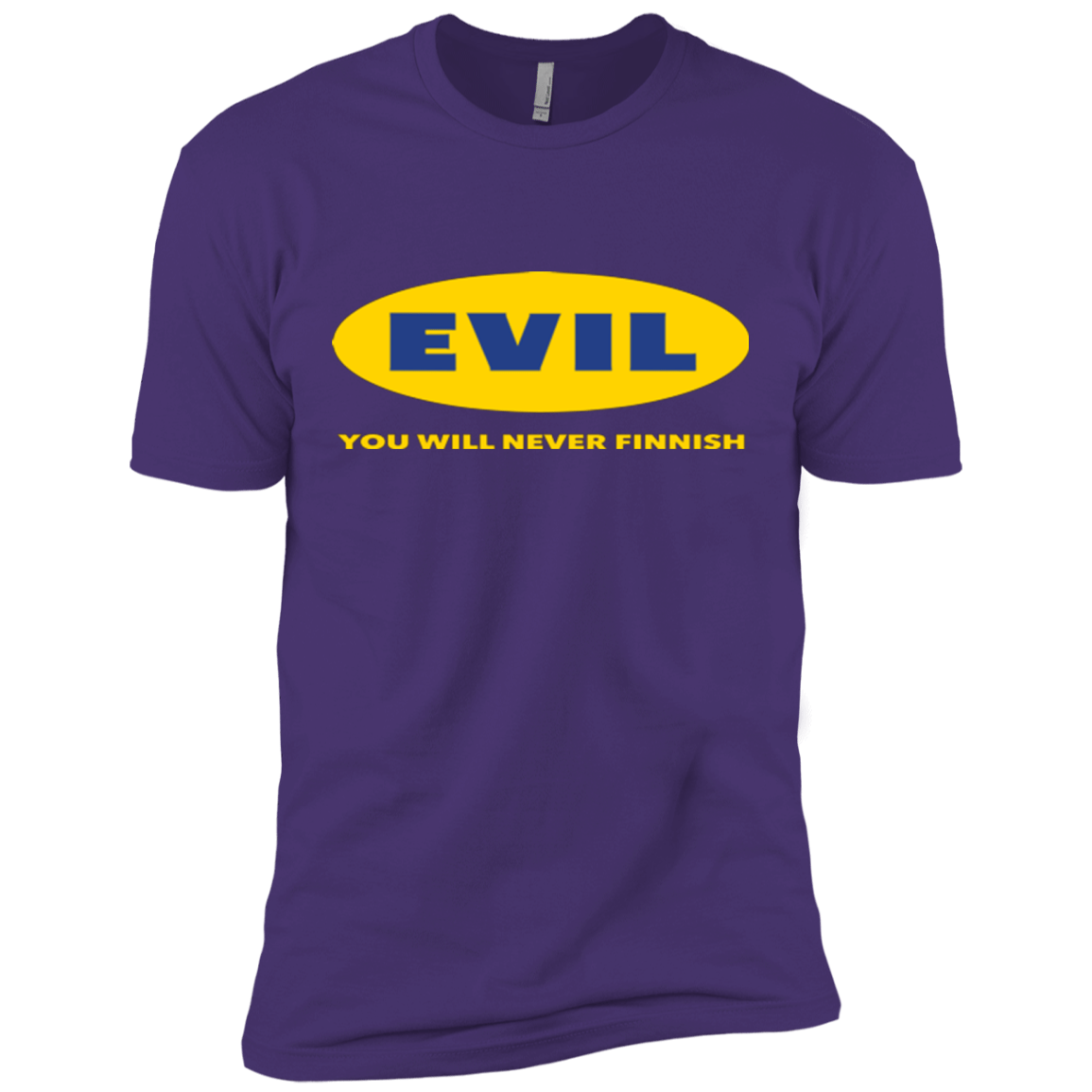 T-Shirts Purple / X-Small EVIL Never Finnish Men's Premium T-Shirt