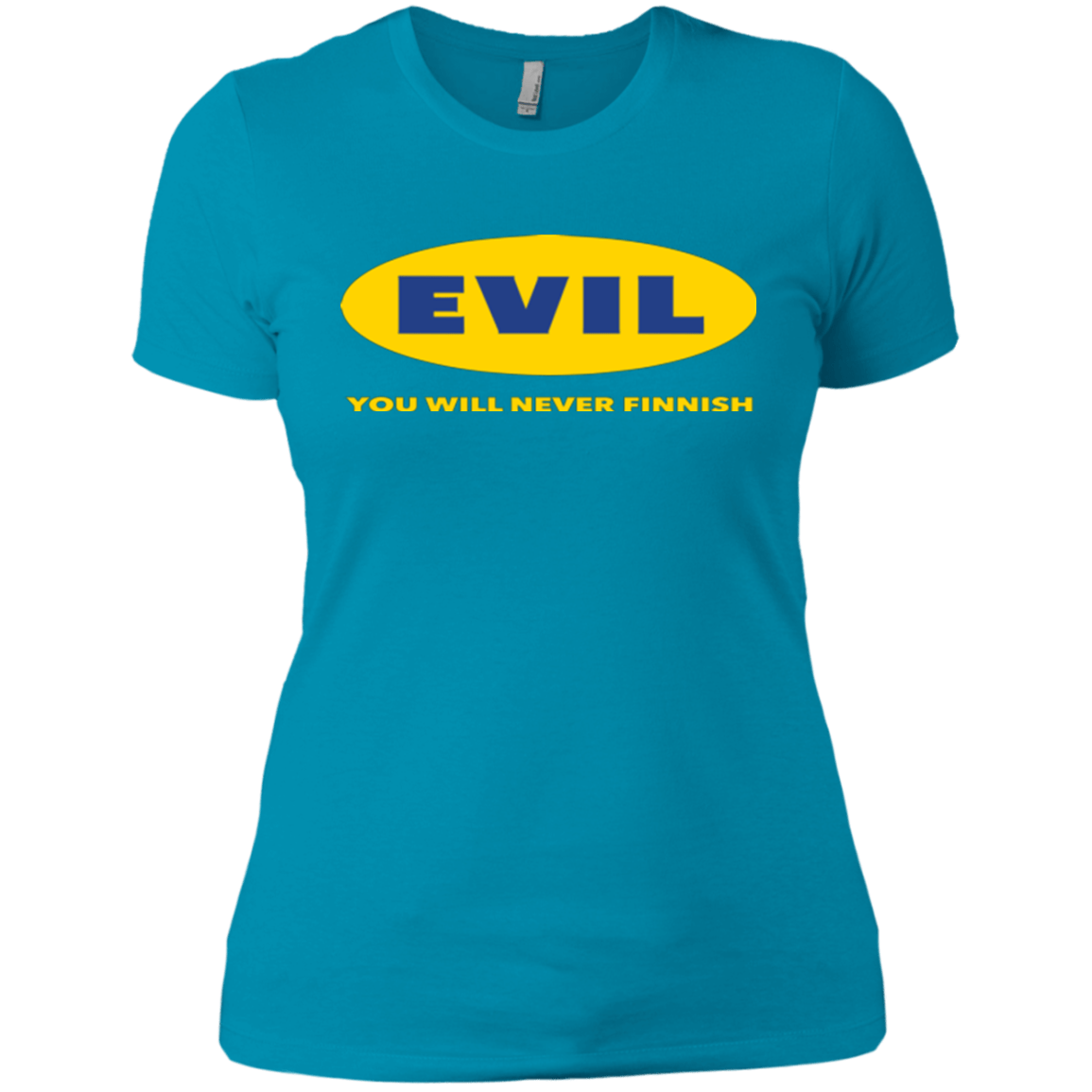T-Shirts Turquoise / X-Small EVIL Never Finnish Women's Premium T-Shirt