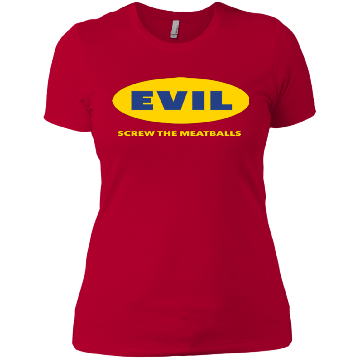 T-Shirts Red / X-Small EVIL Screw The Meatballs Women's Premium T-Shirt