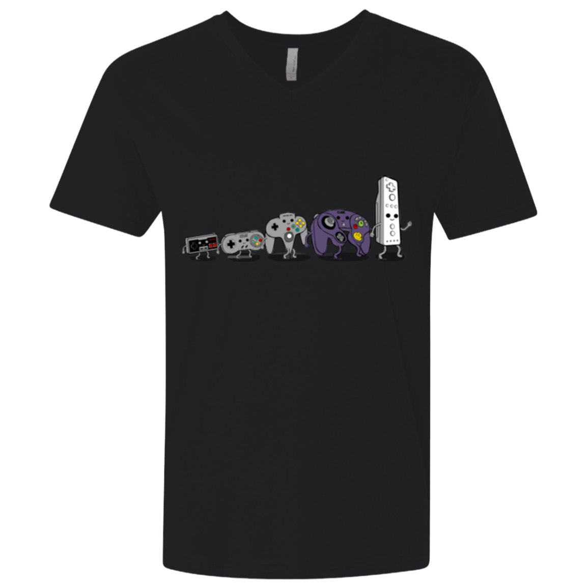 T-Shirts Black / X-Small Evolution controller NES Men's Premium V-Neck