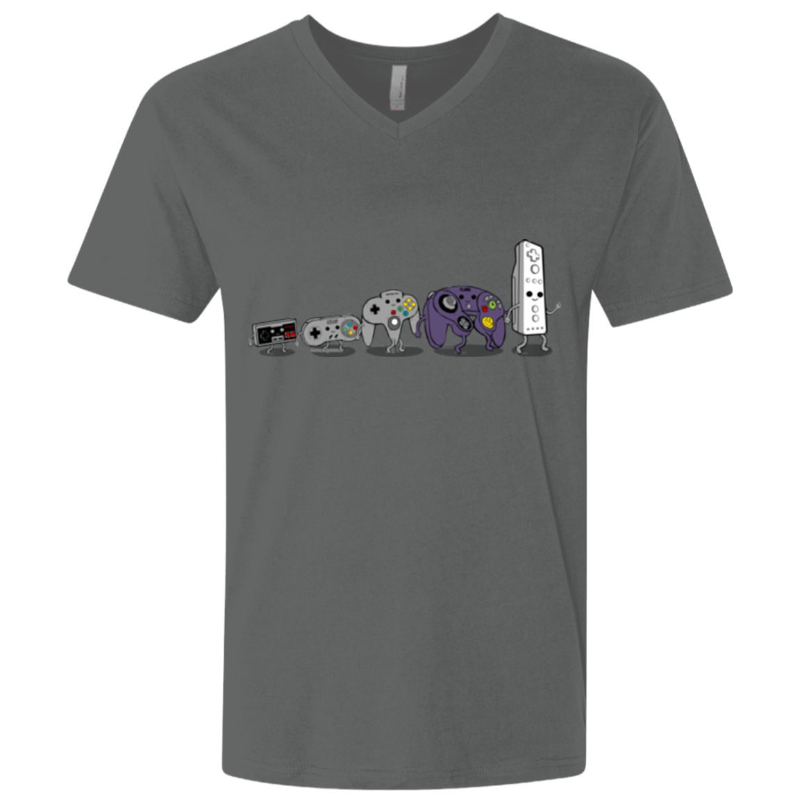 T-Shirts Heavy Metal / X-Small Evolution controller NES Men's Premium V-Neck