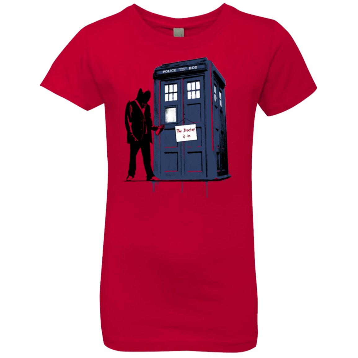 T-Shirts Red / YXS Exit Through Tardis Girls Premium T-Shirt