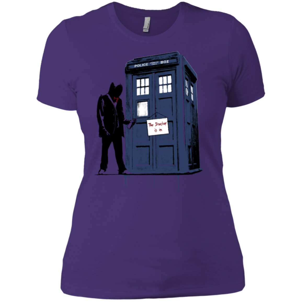 T-Shirts Purple / X-Small Exit Through Tardis Women's Premium T-Shirt