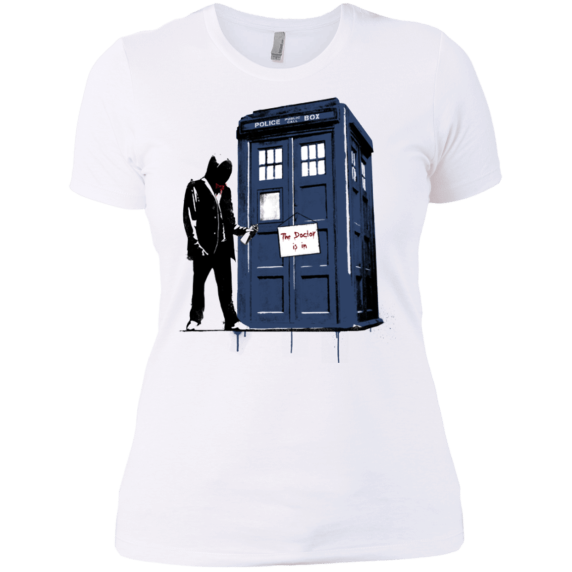T-Shirts White / X-Small Exit Through Tardis Women's Premium T-Shirt
