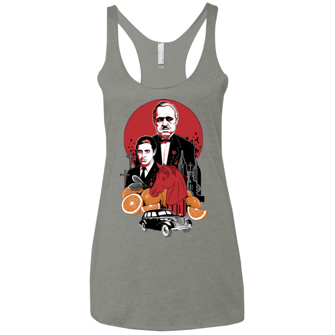 T-Shirts Venetian Grey / X-Small Family Cursed Women's Triblend Racerback Tank