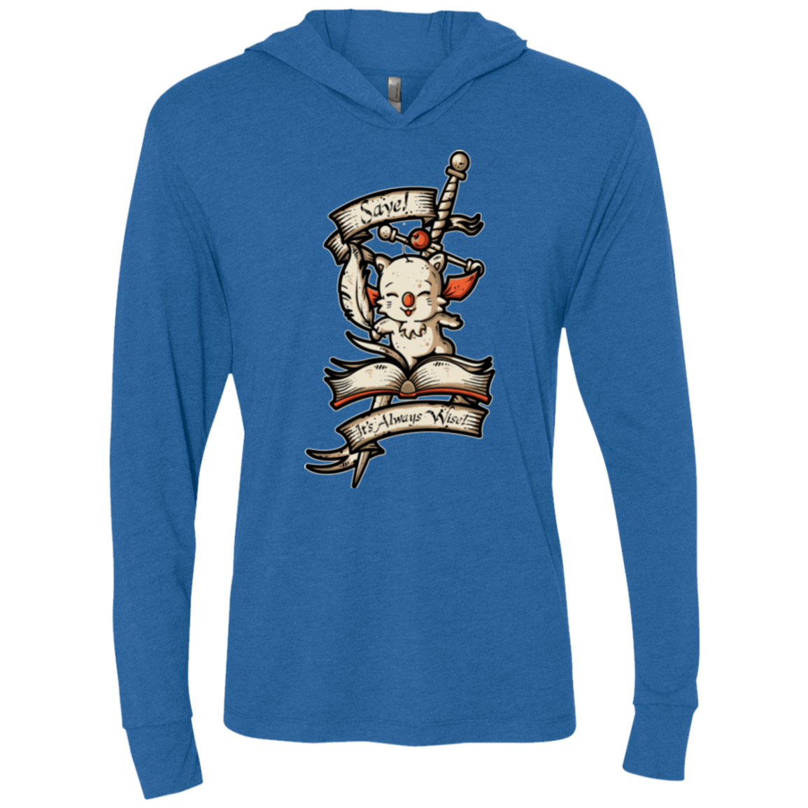 T-Shirts Vintage Royal / X-Small FANTASY SAVE POINT Triblend Long Sleeve Hoodie Tee