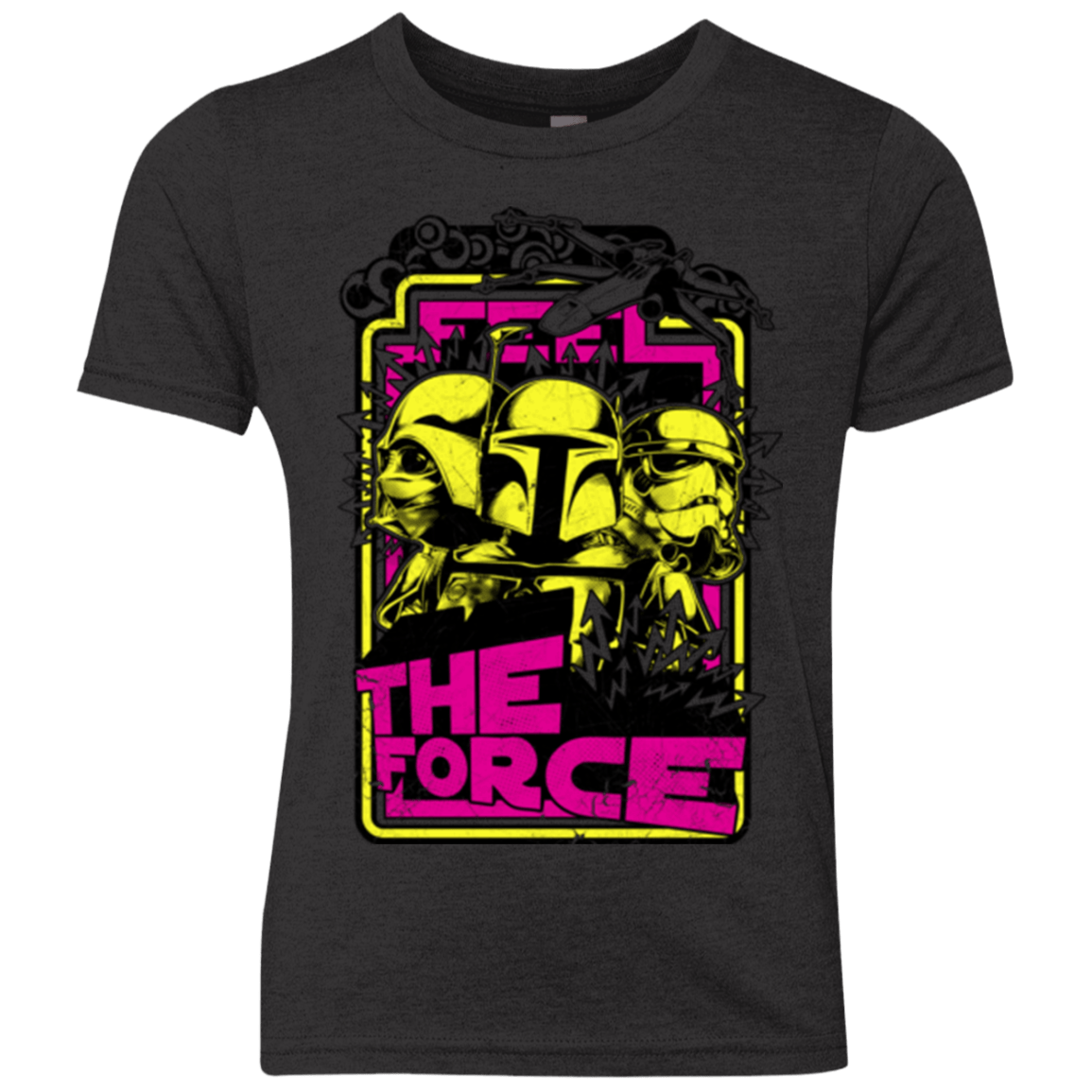 T-Shirts Vintage Black / YXS Feel The Force Youth Triblend T-Shirt