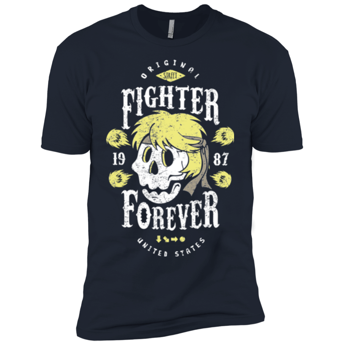T-Shirts Midnight Navy / YXS Fighter Forever Ken Boys Premium T-Shirt