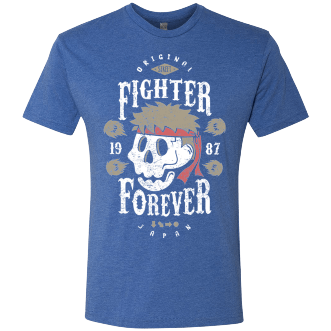 T-Shirts Vintage Royal / Small Fighter Forever Ryu Men's Triblend T-Shirt
