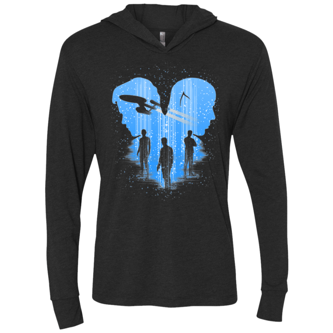 T-Shirts Vintage Black / X-Small Final Frontier Classic Triblend Long Sleeve Hoodie Tee