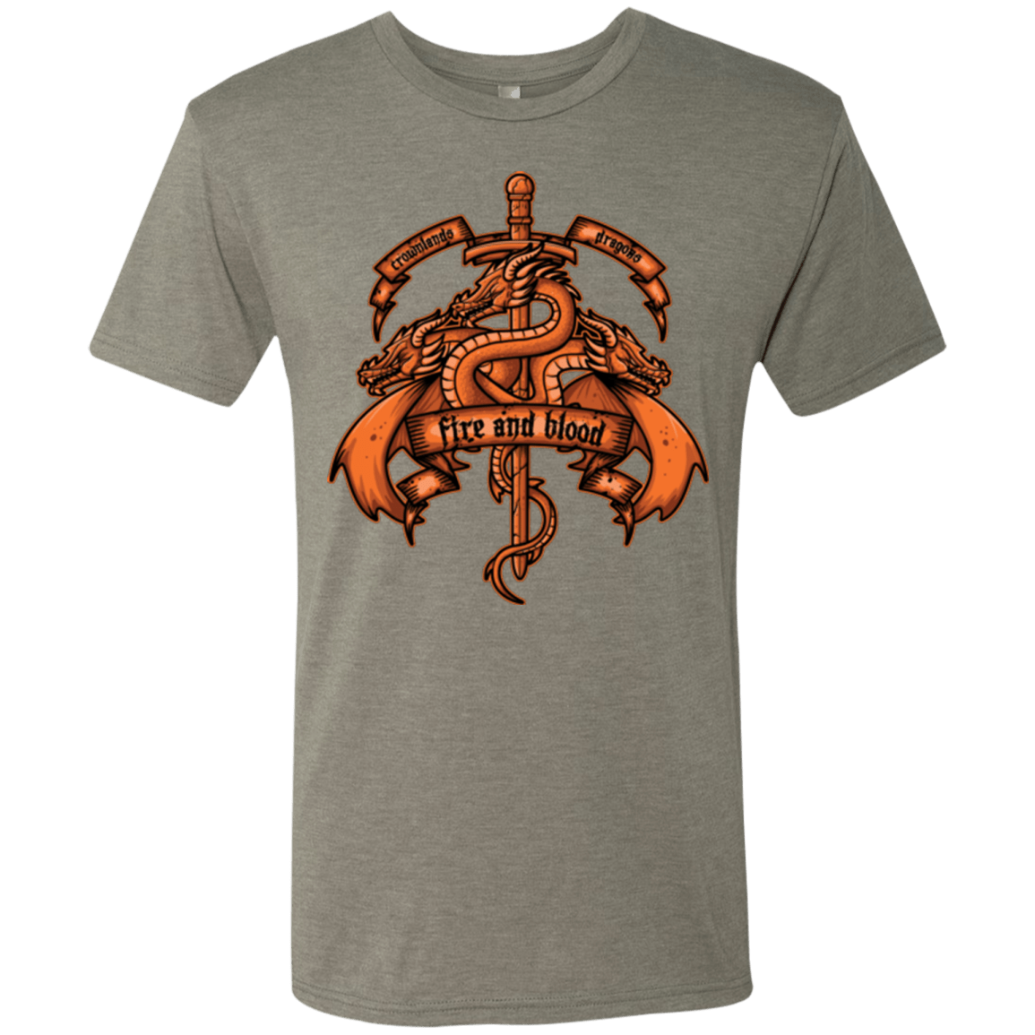 T-Shirts Venetian Grey / Small FIRE AND BLOOD Men's Triblend T-Shirt