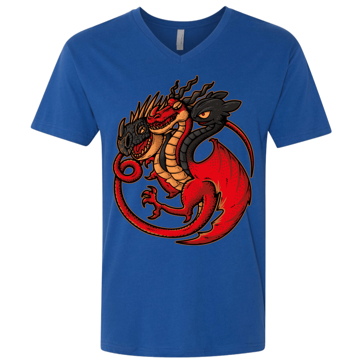 T-Shirts Royal / X-Small FIRE BLOOD AND TRAINING Men's Premium V-Neck