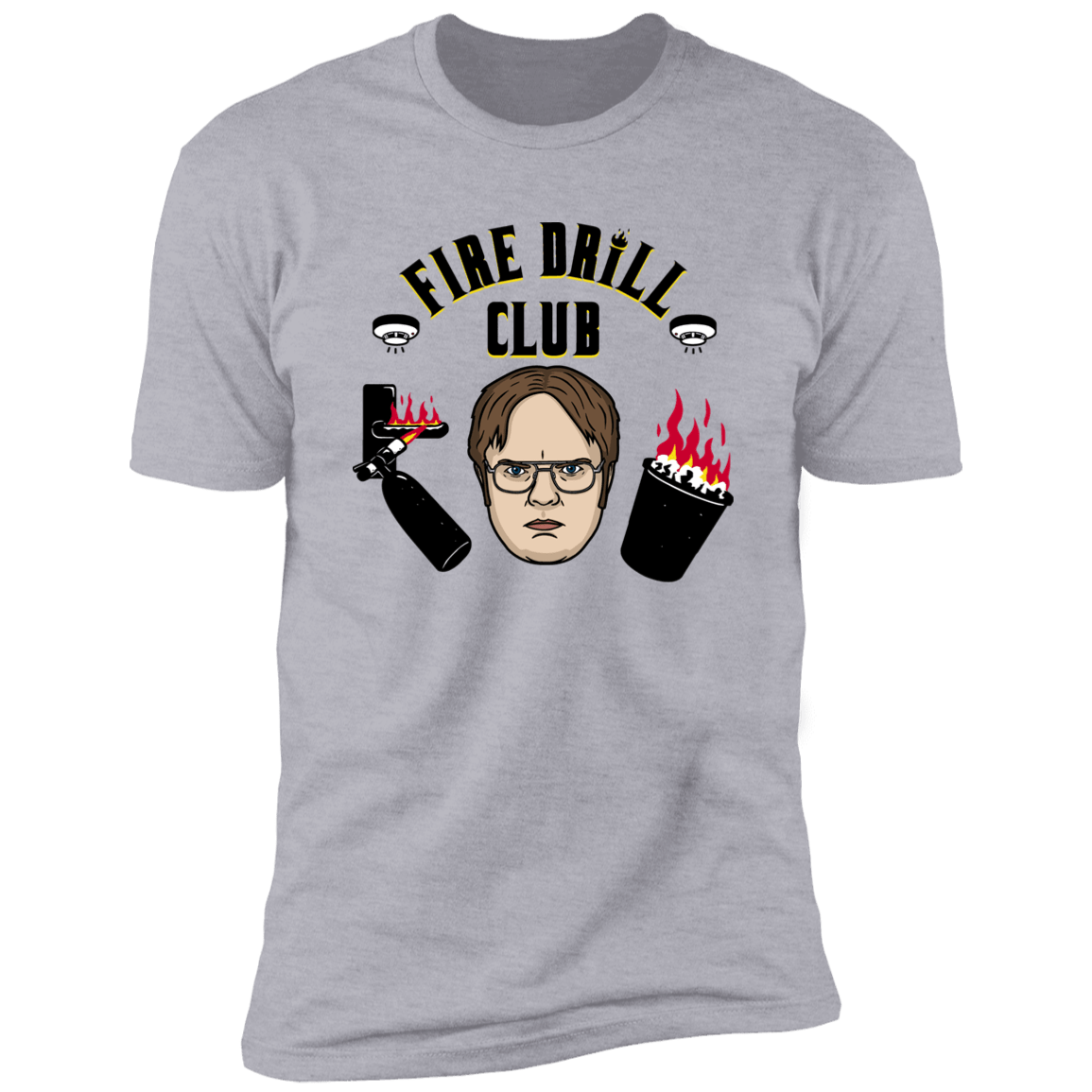 T-Shirts Heather Grey / S Fire Drill Club Men's Premium T-Shirt