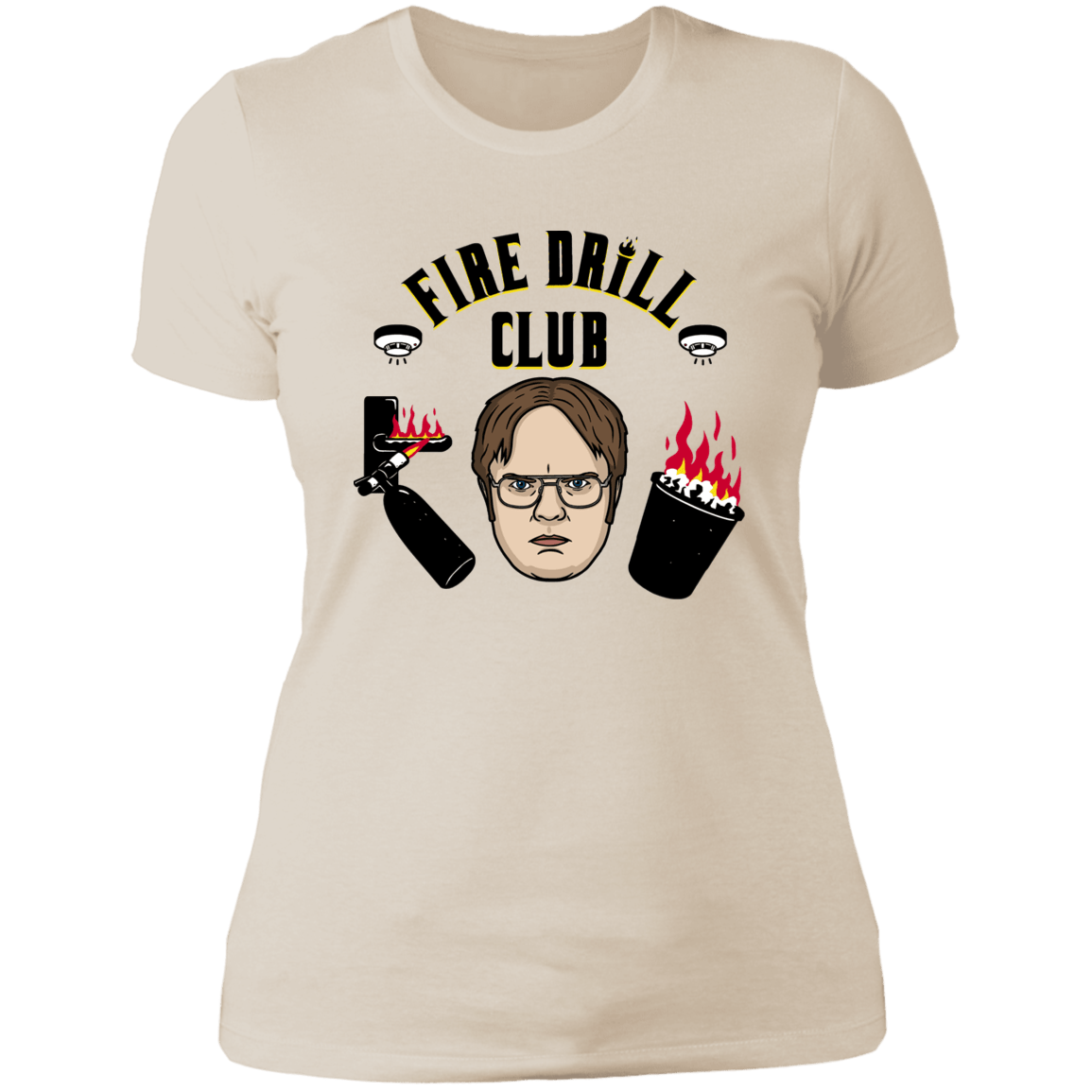 T-Shirts Ivory/ / S Fire Drill Club Women's Premium T-Shirt