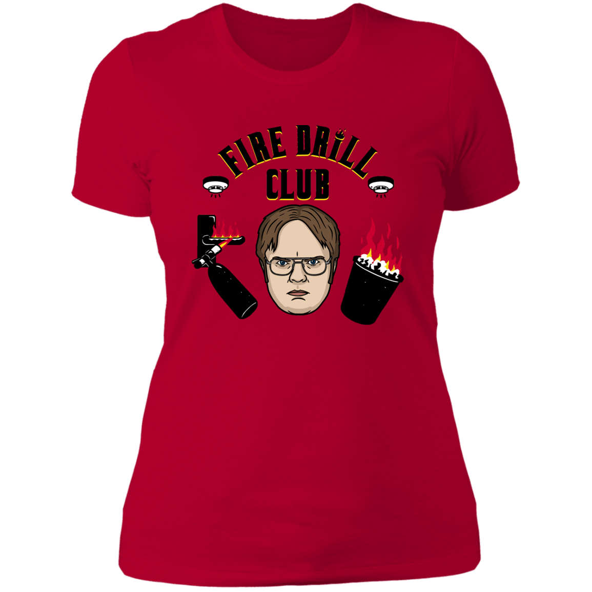 T-Shirts Red / S Fire Drill Club Women's Premium T-Shirt