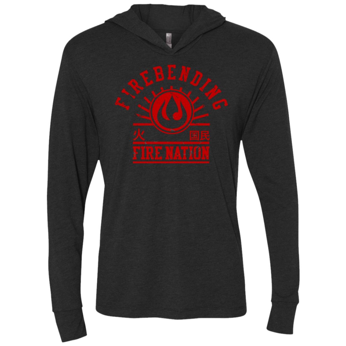 T-Shirts Vintage Black / X-Small Fire Nation Triblend Long Sleeve Hoodie Tee