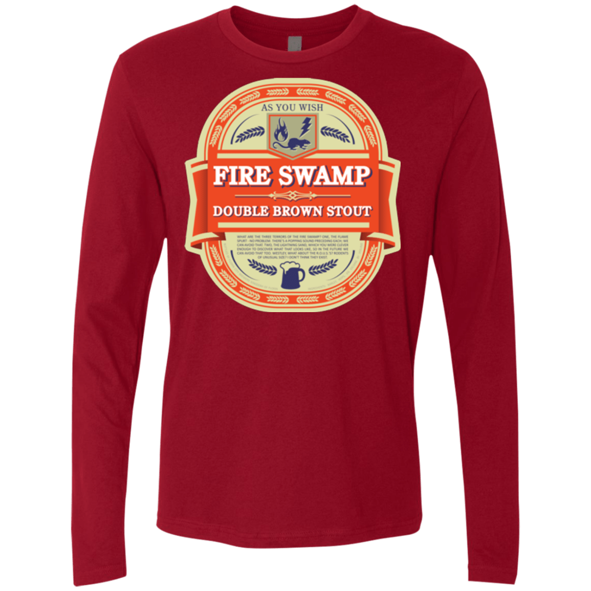 T-Shirts Cardinal / Small Fire Swamp Ale Men's Premium Long Sleeve
