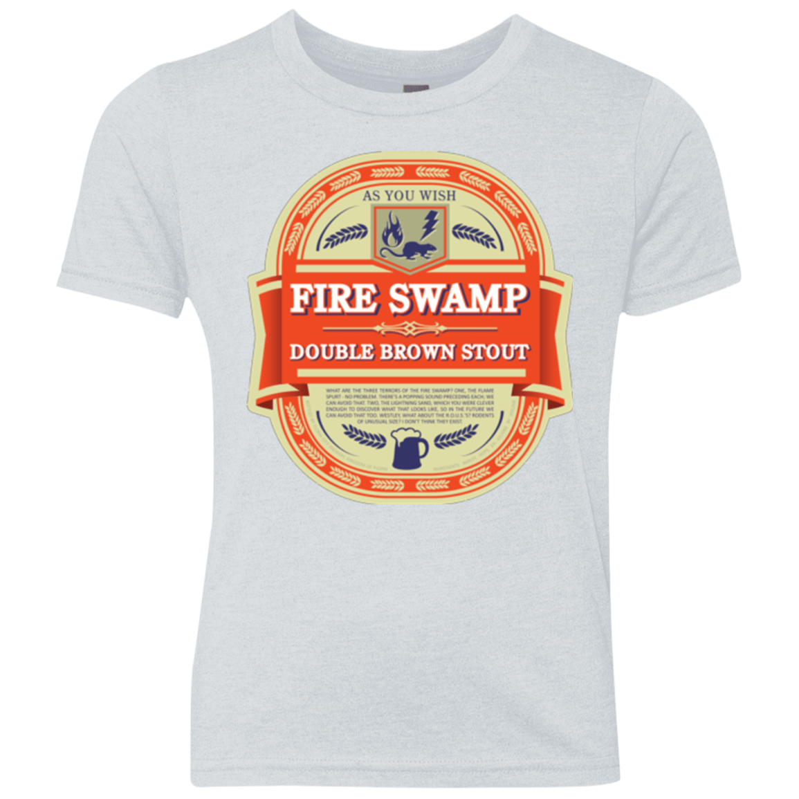 T-Shirts Heather White / YXS Fire Swamp Ale Youth Triblend T-Shirt
