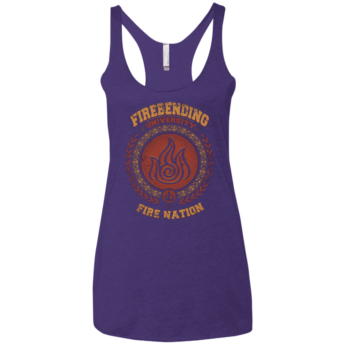 T-Shirts Purple / X-Small Firebending university Women's Triblend Racerback Tank