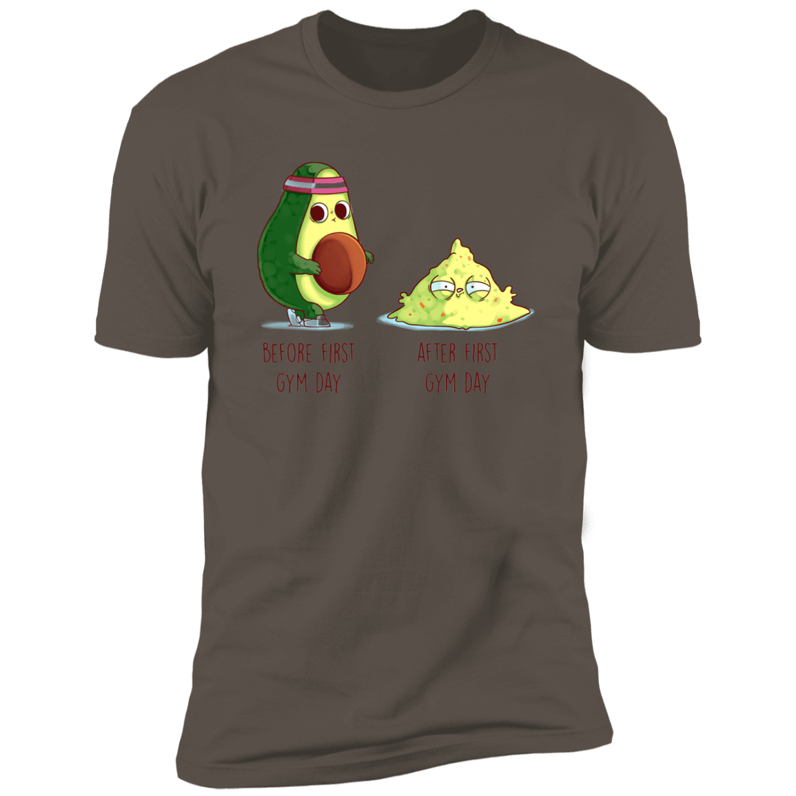 T-Shirts Warm Grey / S First Gym Day Avocado Men's Premium T-Shirt