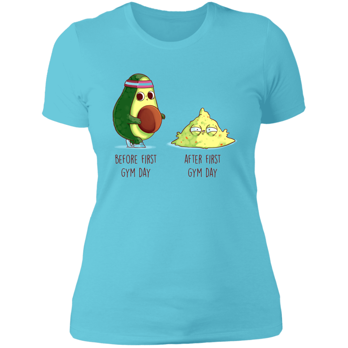 T-Shirts Cancun / S First Gym Day Avocado Women's Premium T-Shirt