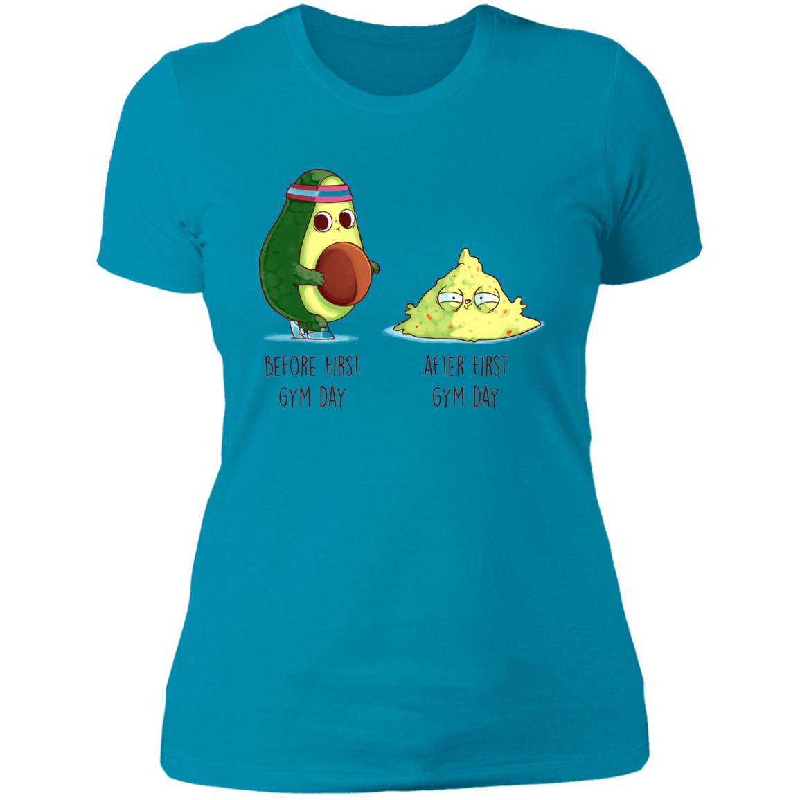 T-Shirts Turquoise / S First Gym Day Avocado Women's Premium T-Shirt