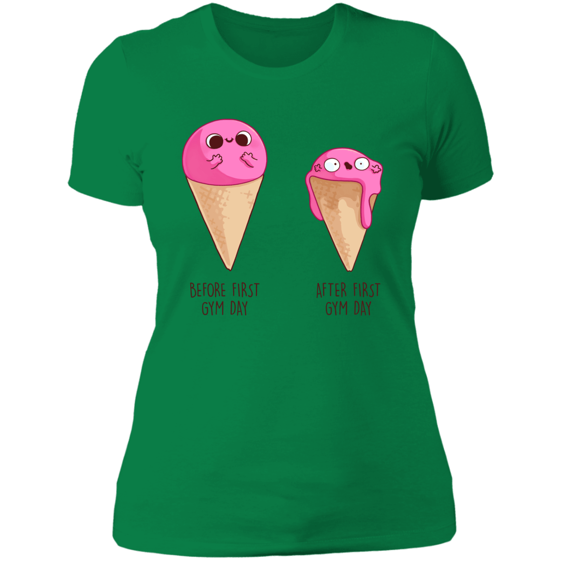 T-Shirts Kelly Green / S First Gym Day Women's Premium T-Shirt
