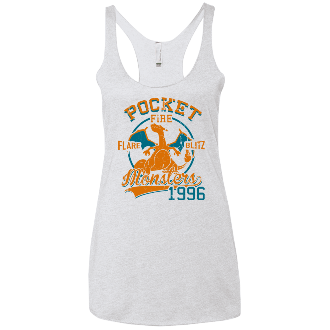 T-Shirts Heather White / X-Small FLARE BLITZ Women's Triblend Racerback Tank