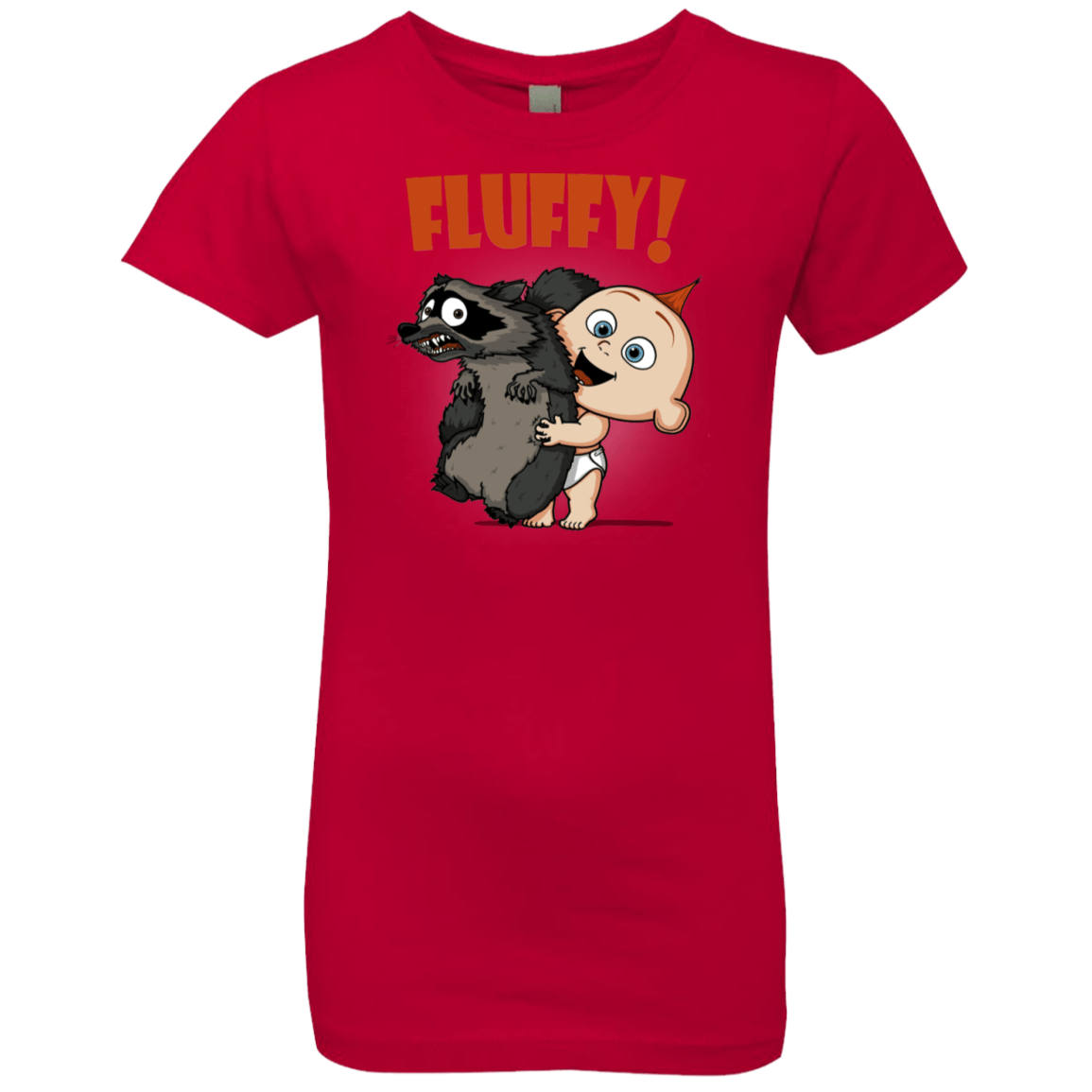 T-Shirts Red / YXS Fluffy Raccoon Girls Premium T-Shirt