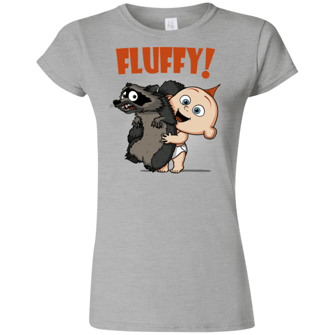 T-Shirts Sport Grey / S Fluffy Raccoon Junior Slimmer-Fit T-Shirt