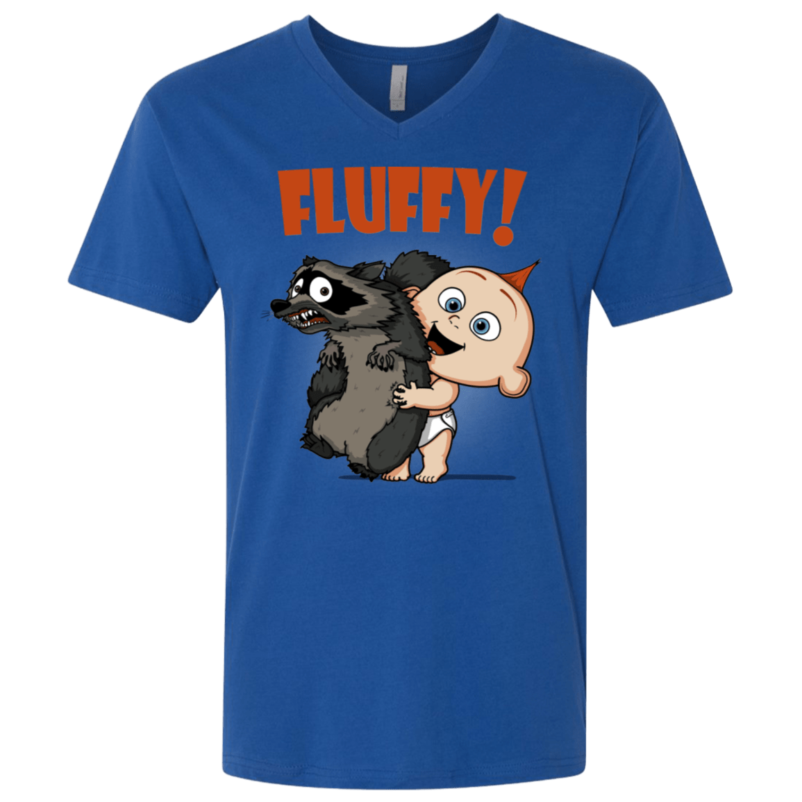 T-Shirts Royal / X-Small Fluffy Raccoon Men's Premium V-Neck