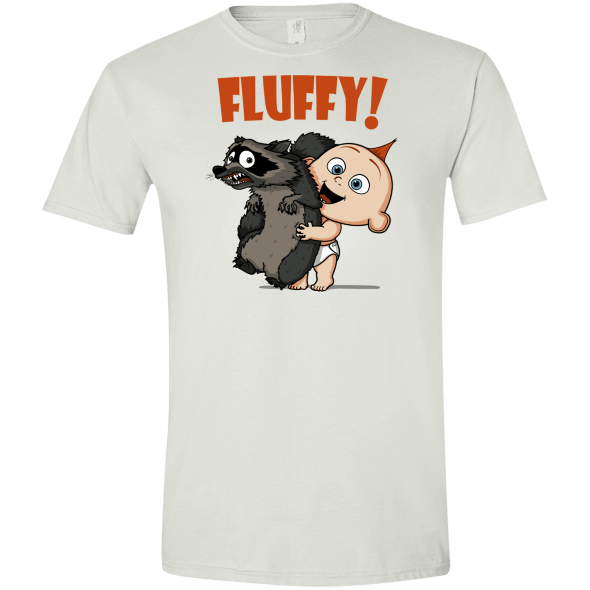 T-Shirts White / X-Small Fluffy Raccoon Men's Semi-Fitted Softstyle