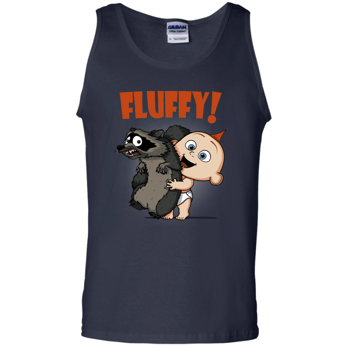 T-Shirts Navy / S Fluffy Raccoon Men's Tank Top