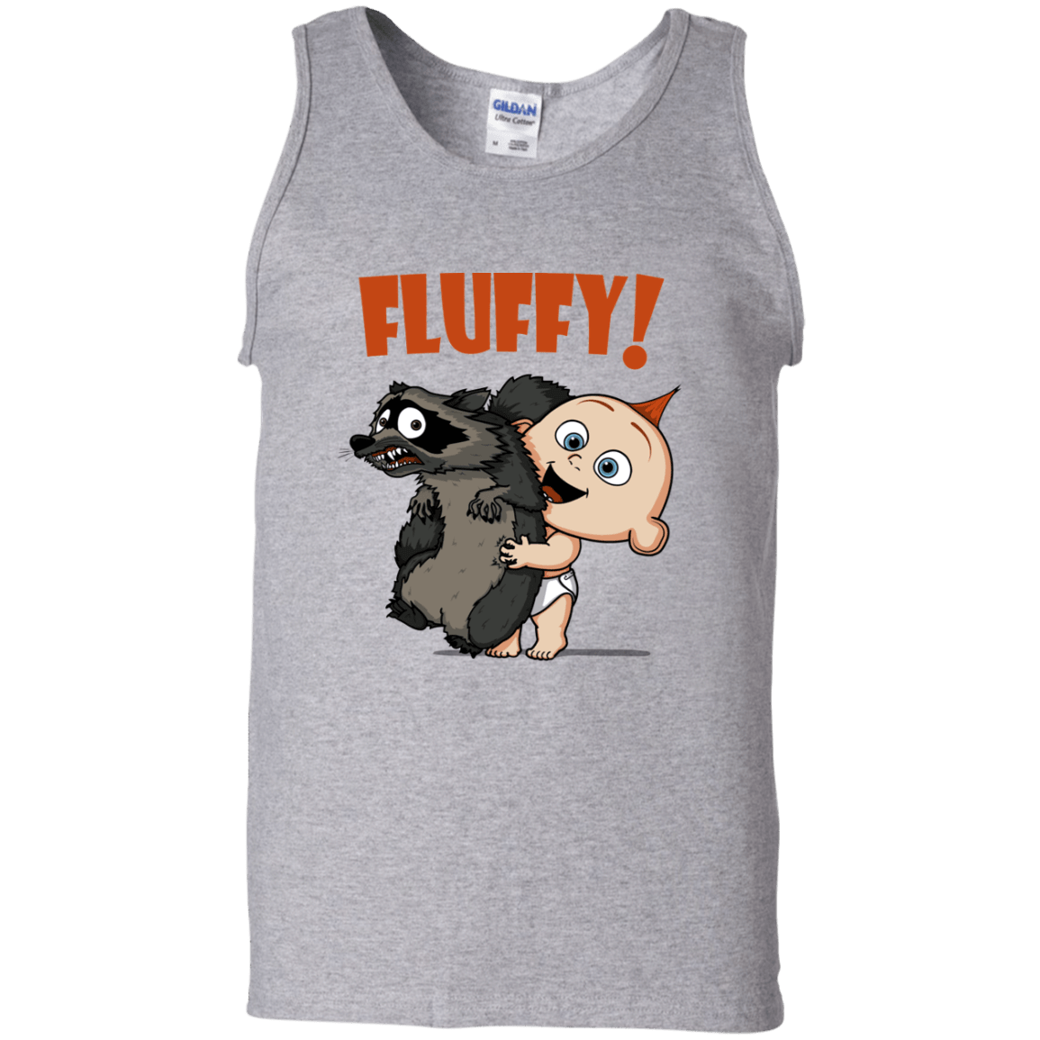 T-Shirts Sport Grey / S Fluffy Raccoon Men's Tank Top