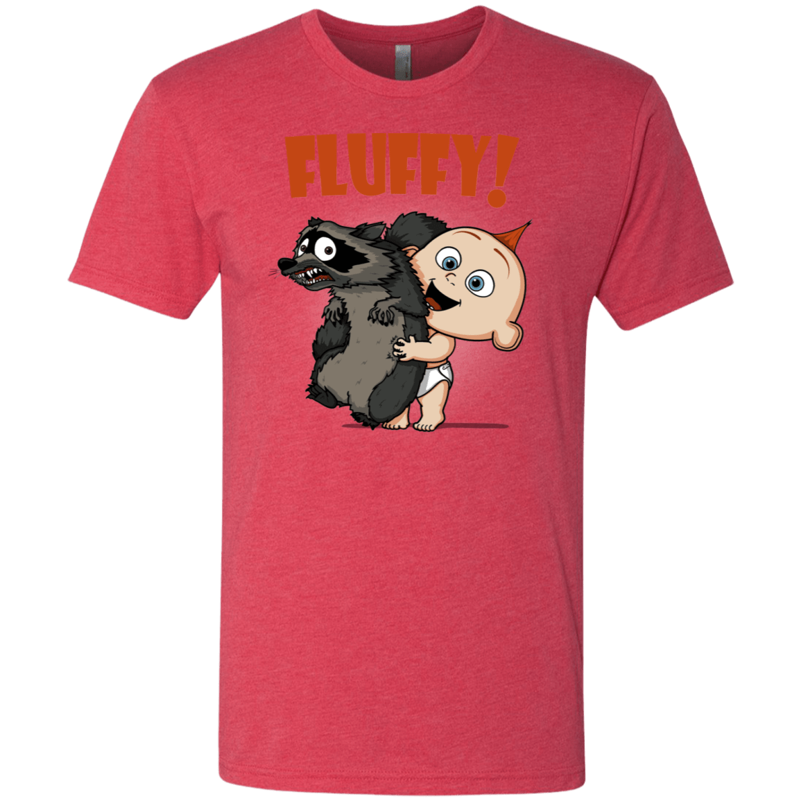T-Shirts Vintage Red / S Fluffy Raccoon Men's Triblend T-Shirt