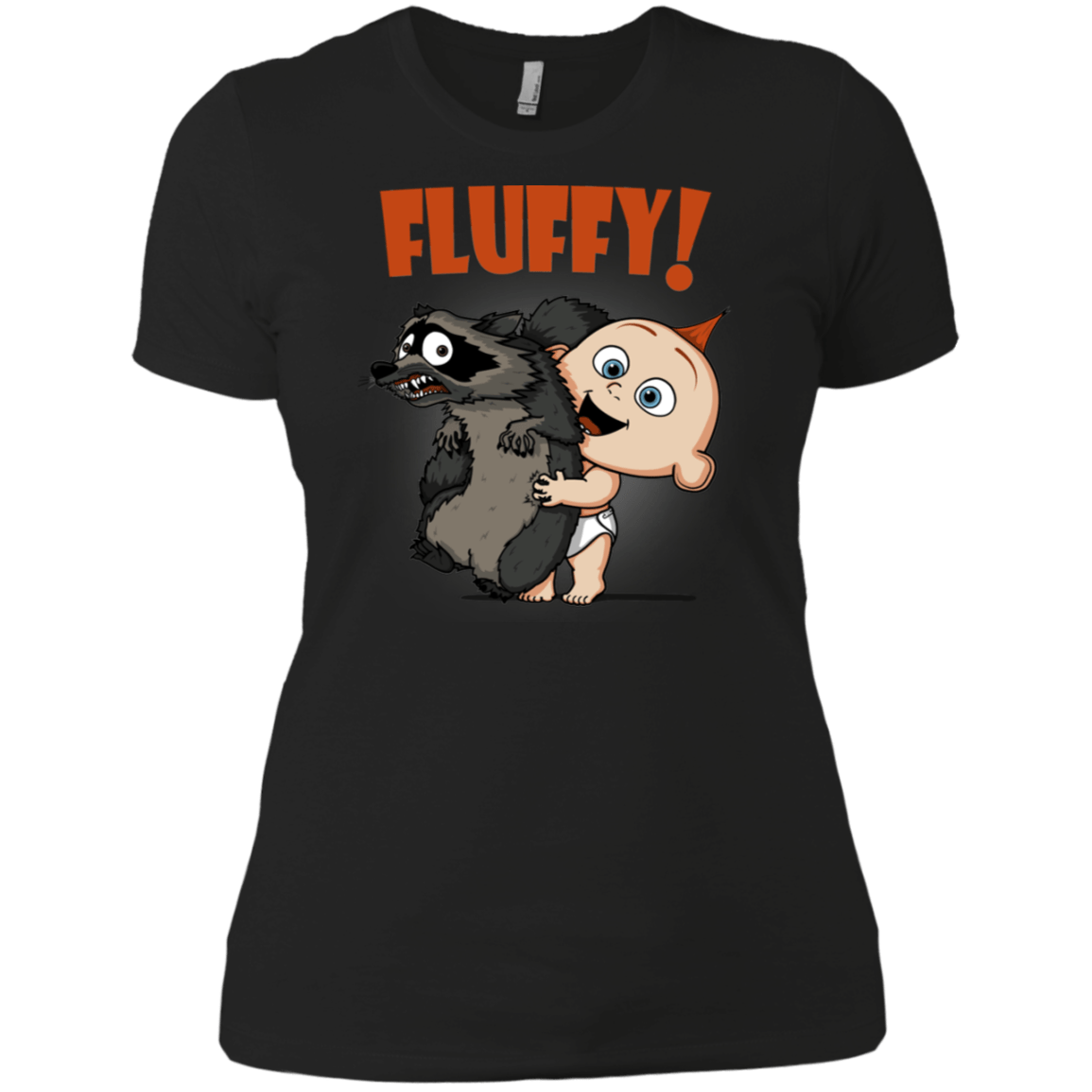 T-Shirts Black / X-Small Fluffy Raccoon Women's Premium T-Shirt