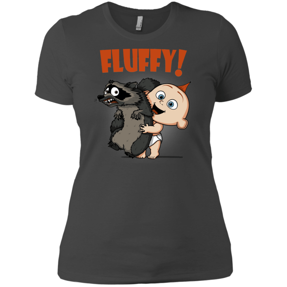 T-Shirts Heavy Metal / X-Small Fluffy Raccoon Women's Premium T-Shirt