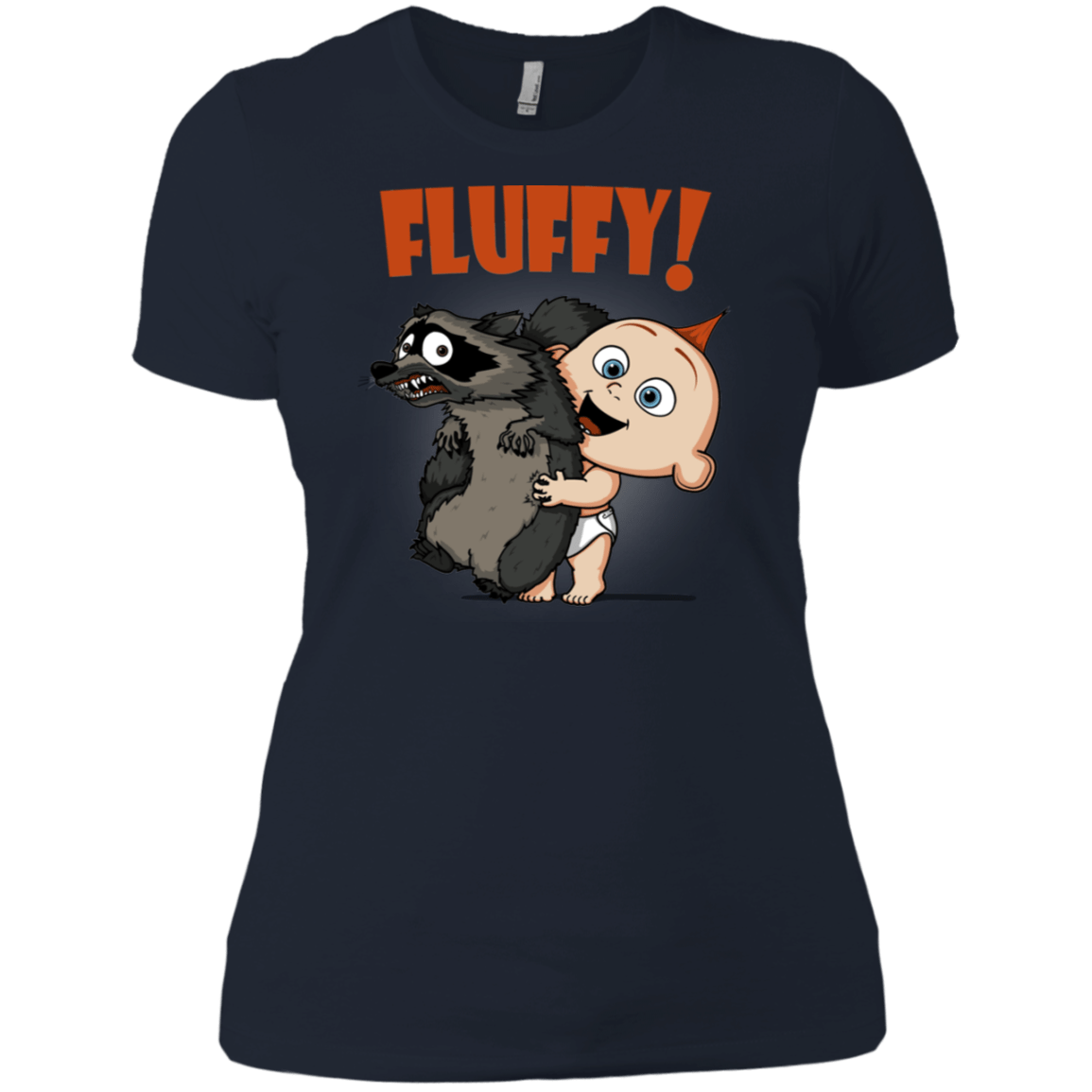 T-Shirts Midnight Navy / X-Small Fluffy Raccoon Women's Premium T-Shirt
