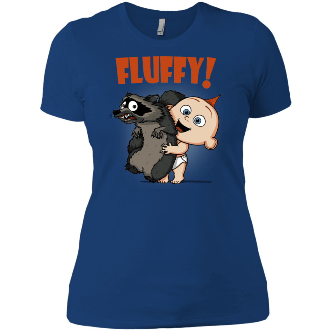 T-Shirts Royal / X-Small Fluffy Raccoon Women's Premium T-Shirt